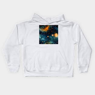 Van Gogh Starry Night Outer Space Pattern 7 Kids Hoodie